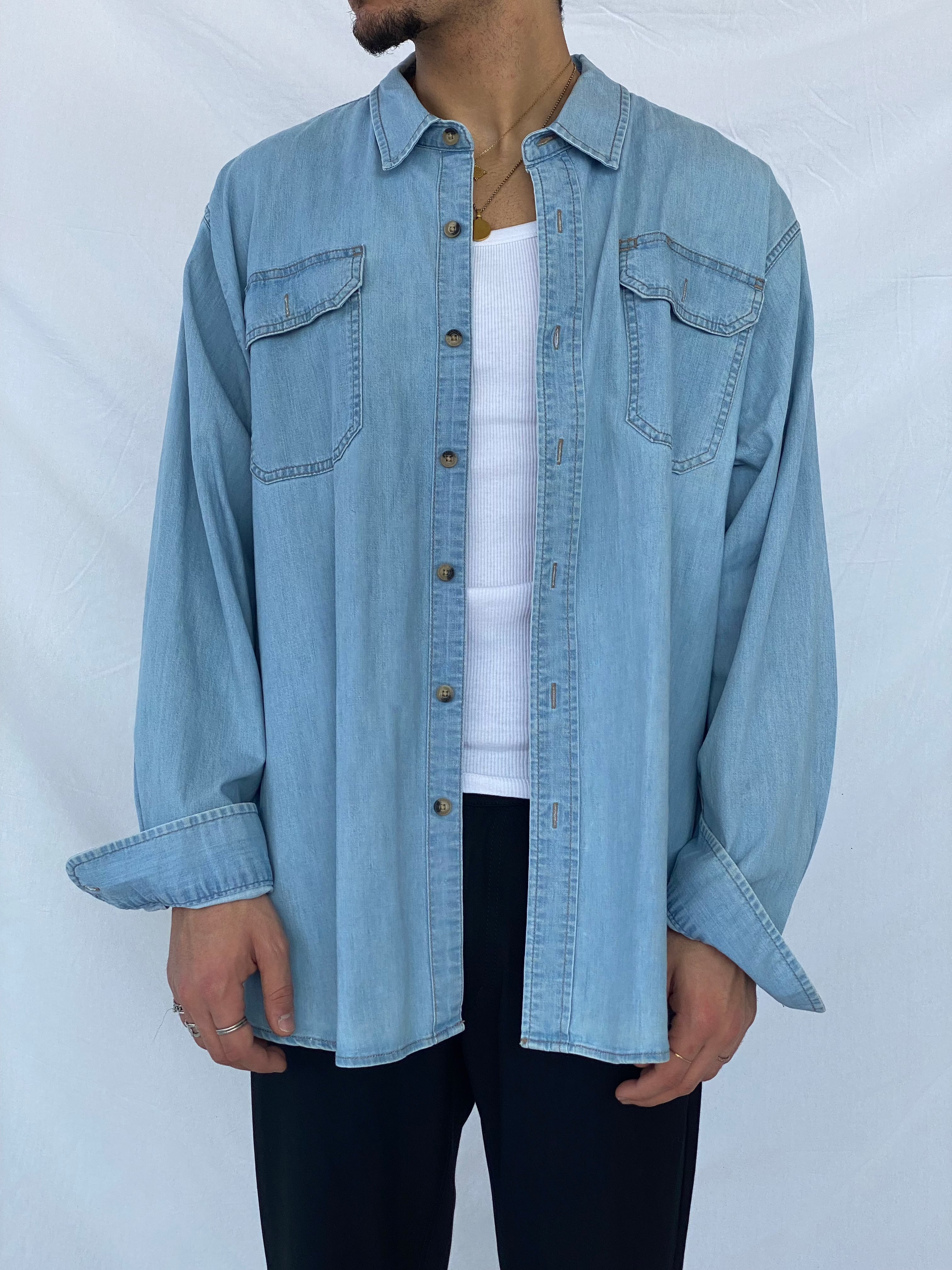 Wrangler Denim Shirt - Balagan Vintage Full Sleeve Shirt 90s, outerwear, shirt, vintage, wrangler