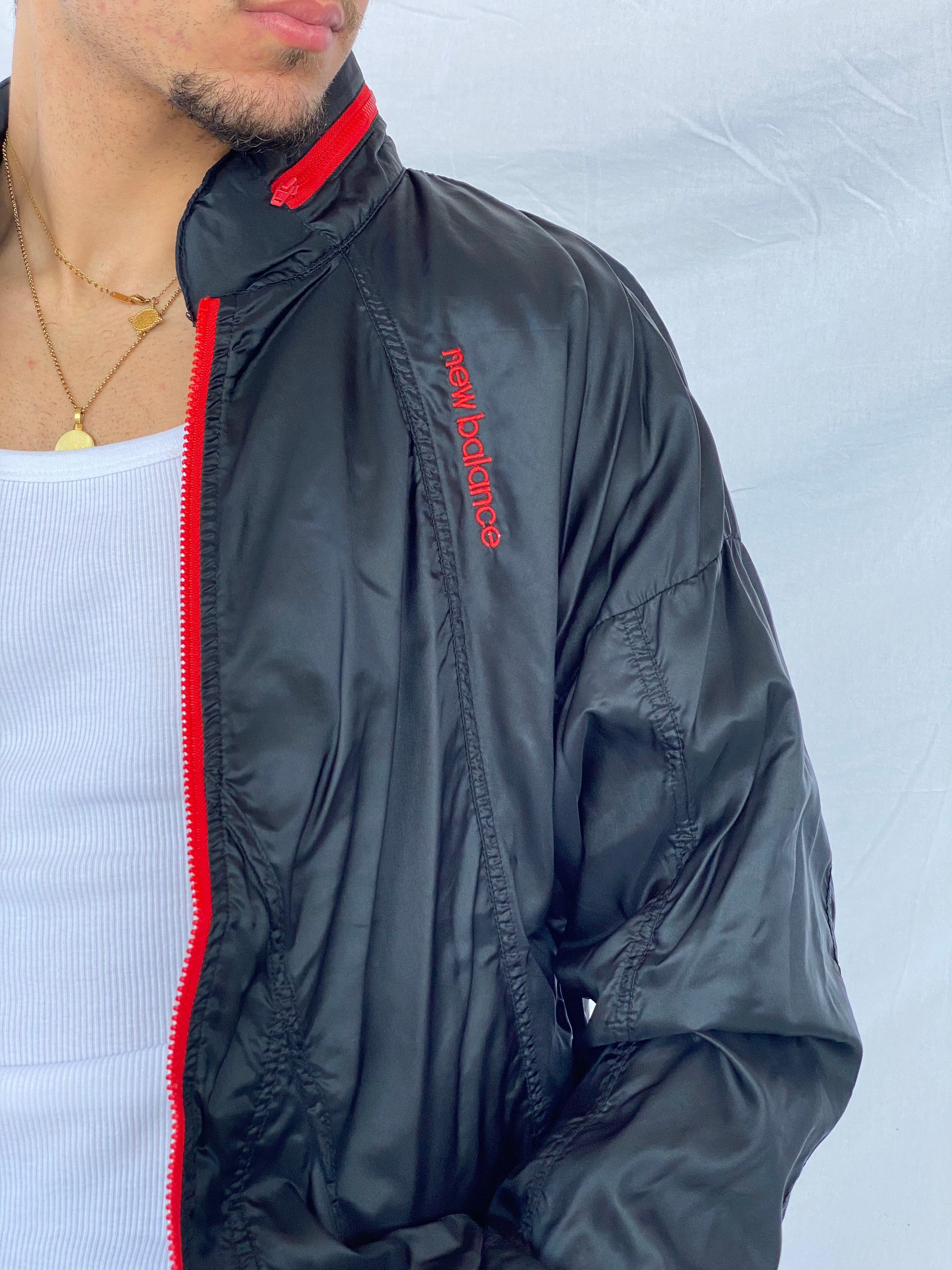 New Balance Windbreaker Jacket - Balagan Vintage Windbreaker Jacket 90s, nylon, outerwear, vintage