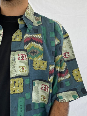 Vintage CHIAMARE Printed Silk Shirt - Balagan Vintage