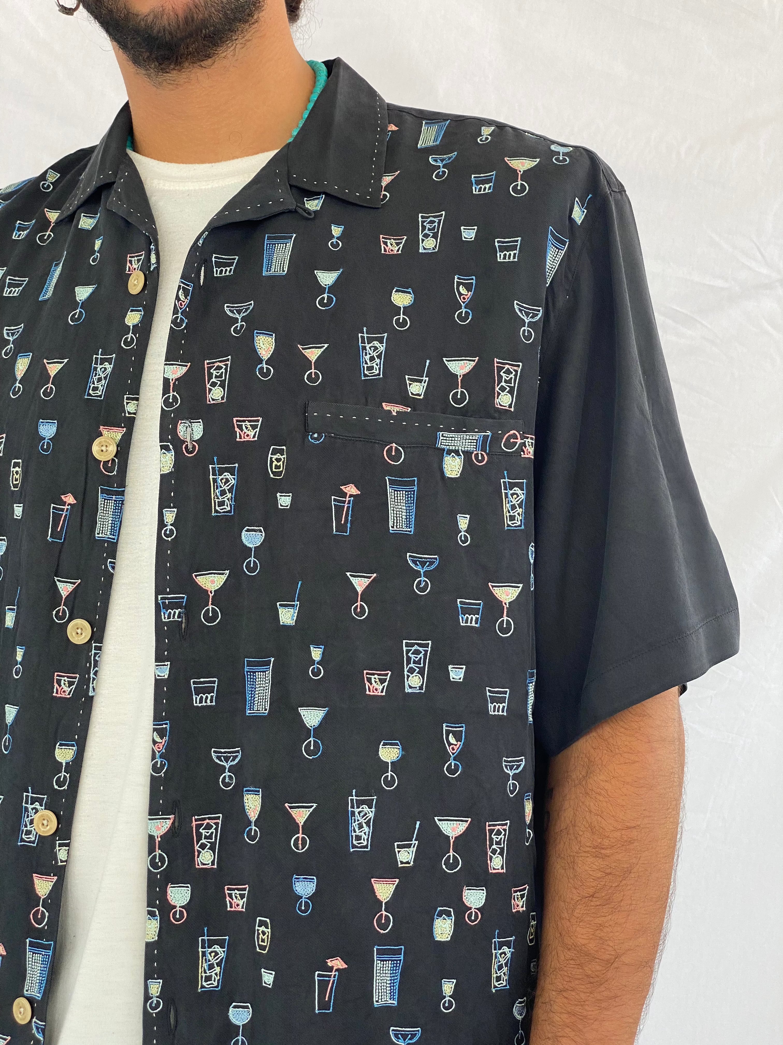 Vintage Nat Nast Luxury Originals Silk Shirt - Balagan Vintage Half Sleeve Shirt 00s, 90s, print, retro, shirt, shirts, streetwear, summer, techno, techno wear, unisex, unisex shirts, vintage, vintage prints