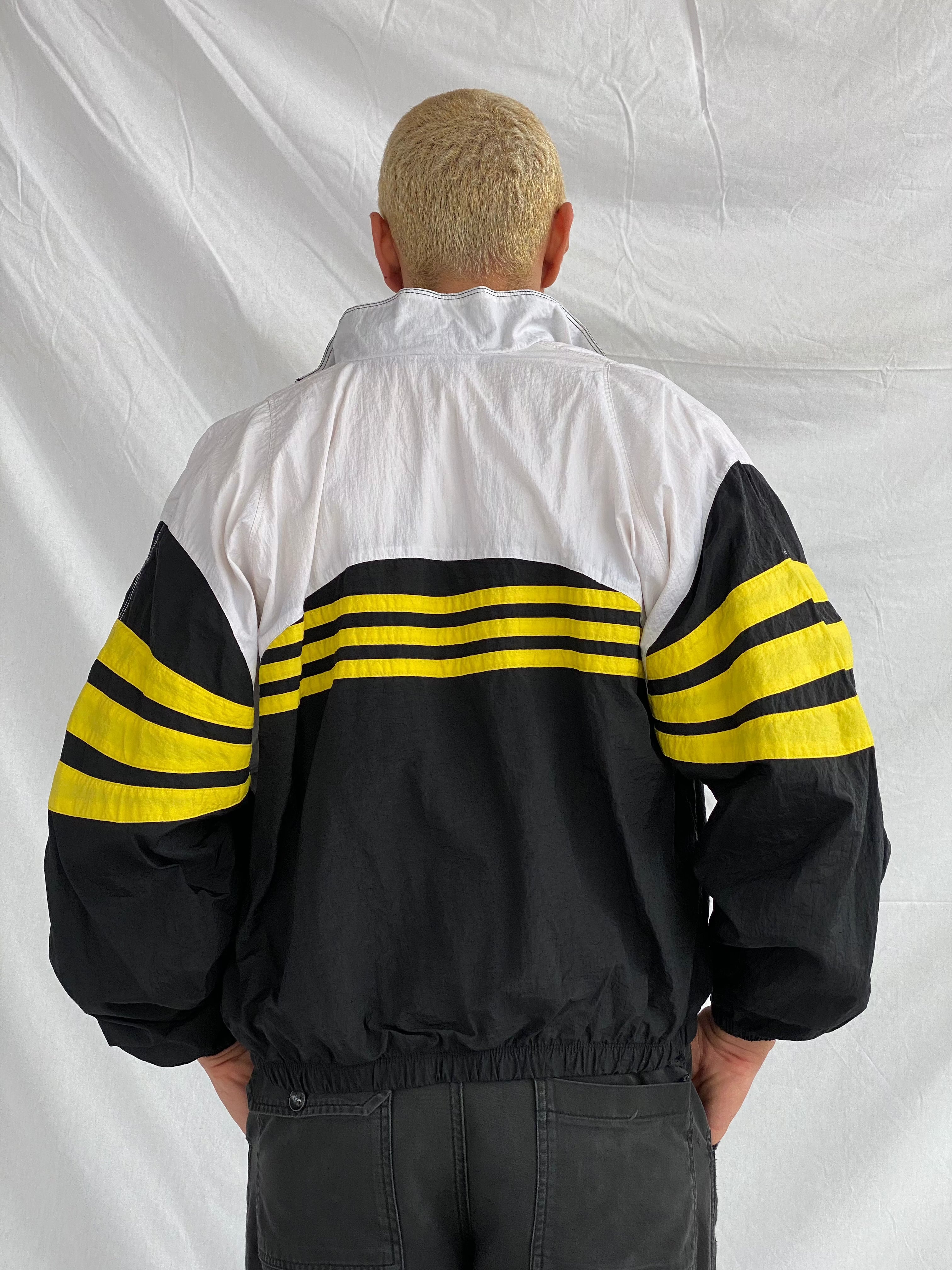 Vintage Adidas Windbreaker Jacket - Balagan Vintage Windbreaker Jacket 80s, 90s, adidas, men, multicolored, nylon, outerwear, streetwear, techno, vintage, vintage windbreaker, windbreaker, windbreaker jacket, winter