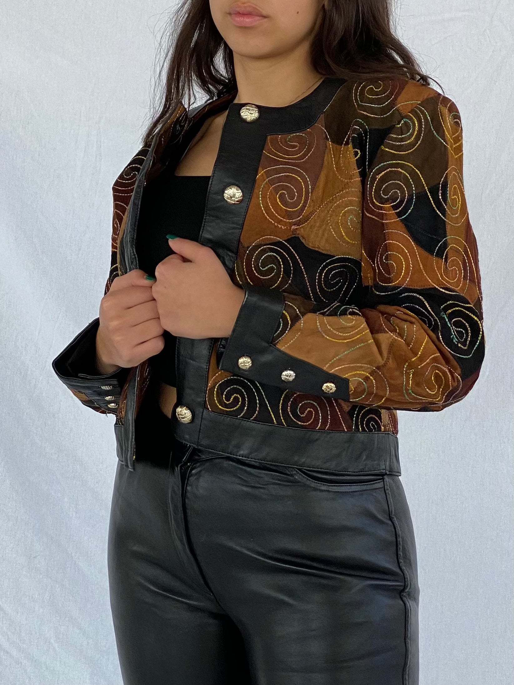 Vintage 80s GIORGIO MOBIANI Leather Jacket - Balagan Vintage Leather Jacket 80s, 90s, genuine leather, genuine leather jacket, leather, leather jacket, vintage, vintage jacket