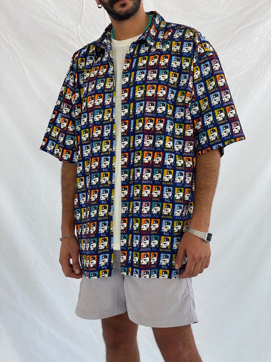 Vintage Big Dogs Half Sleeve Shirt - Balagan Vintage Half Sleeve Shirt 00s, 90s, bigdogs, crazy print, Deals, half sleeve shirt, outerwear, oversized, oversized shirt, printed shirt, prints, shirt, shirts, summer, summer prints, techno, techno wear, unisex, unisex shirts, vintage, vintage prints, women, women shirt, Y2K