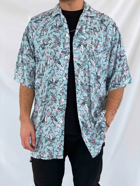 Vintage CHASER Printed Shirt - Balagan Vintage Half Sleeve Shirt crazy print, Deals, half sleeve shirt, men, mens shirt, oversized, oversized shirt, printed shirt, retro, shirt, streetwear, summer, techno, techno wear, unisex