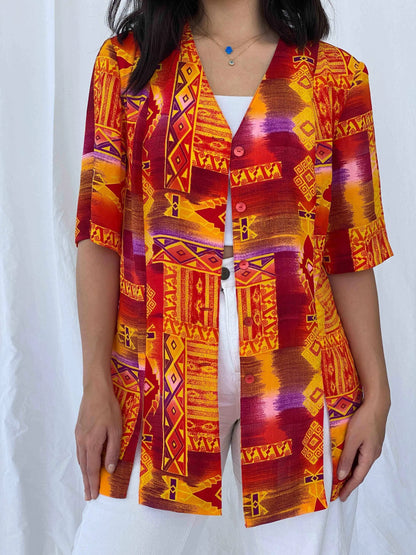Vintage Cuitard Printed Shirt - Balagan Vintage Half Sleeve Shirt 90s, Batoul, Deals, half sleeve shirt, printed shirt
