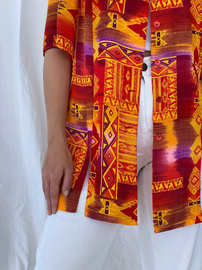 Vintage Cuitard Printed Shirt - Balagan Vintage Half Sleeve Shirt 90s, Batoul, Deals, half sleeve shirt, printed shirt