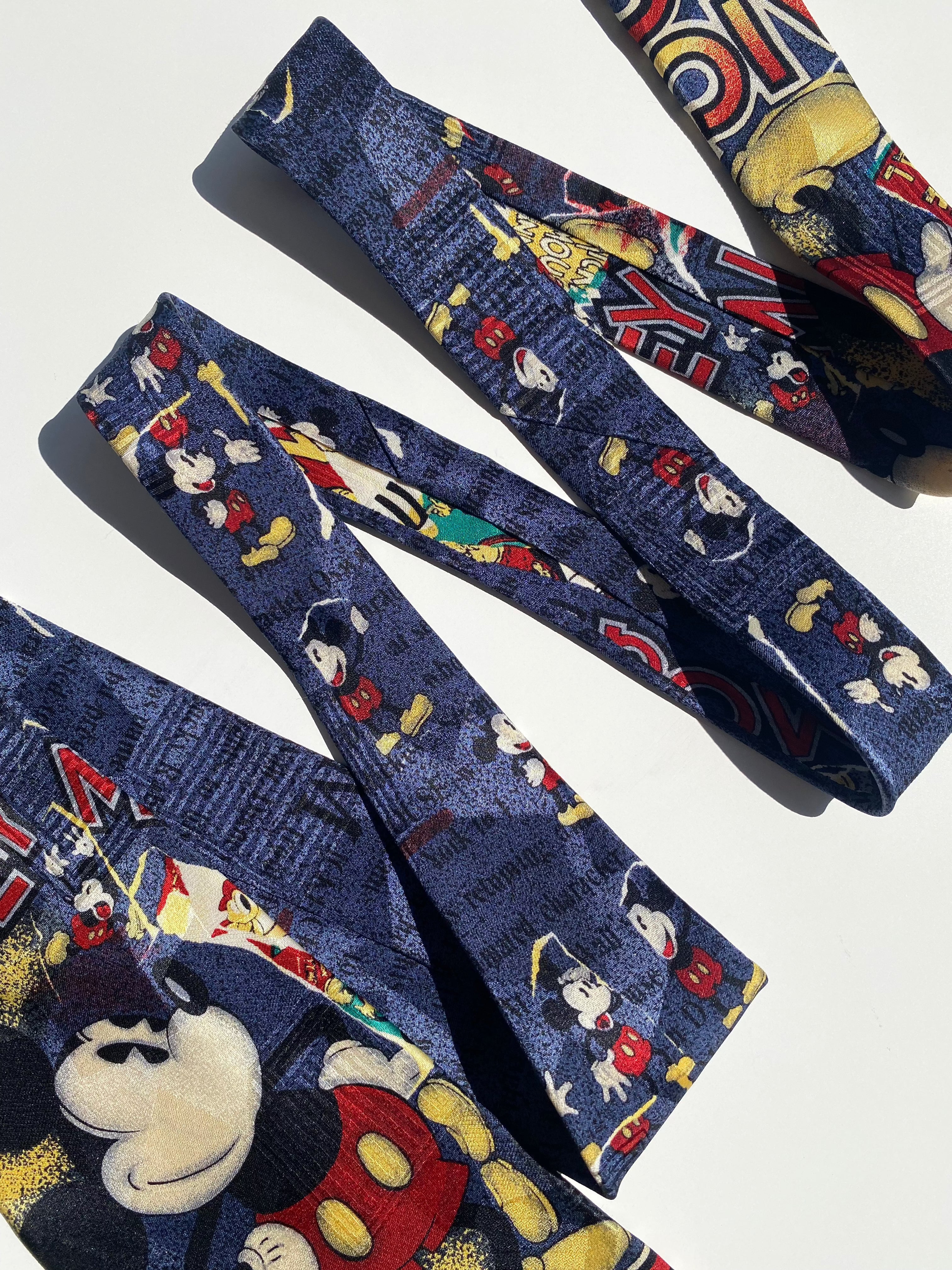 Vintage Disney Silk Micky Mouse Tie - Balagan Vintage Ties crazy print, graphic, graphic ties, printed ties, tie, vintage, vintage ties