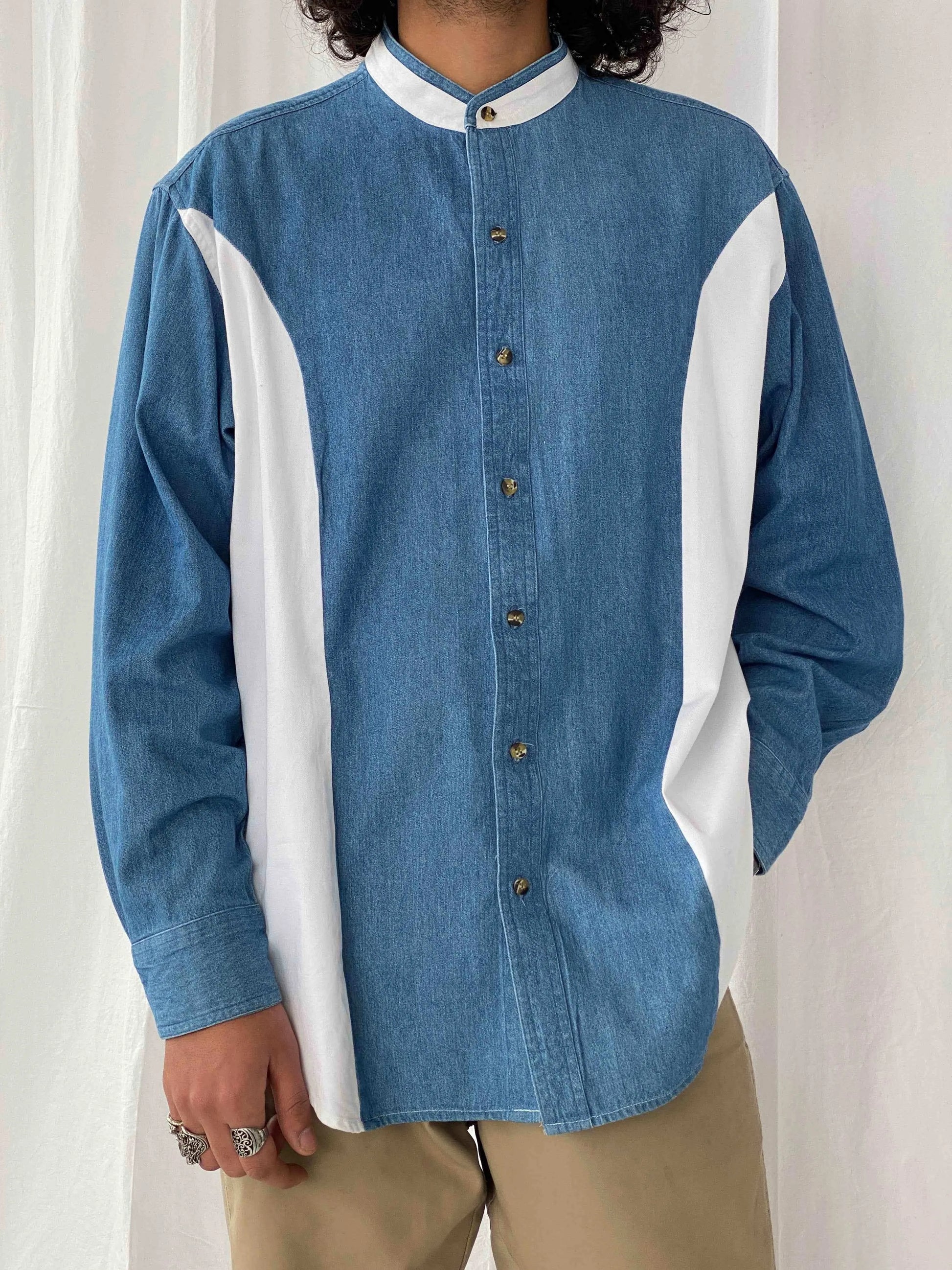 Vintage EXPRESS RIDERS Shirt - Balagan Vintage Denim Shirt cotton, cotton shirt, denim shirt, full sleeve shirt