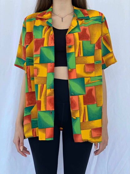 Vintage Fashions by Anita Shirt - Balagan Vintage Half Sleeve Shirt Deals, Mira, multicolored, shirt