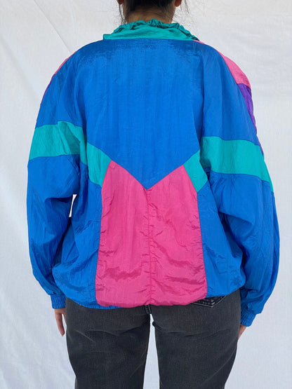 Vintage First Run Windbreaker Jacket - Balagan Vintage Windbreaker Jacket 00s, 80s, 90s, Coats&Jackets, outerwear, oversized, unisex, vintage, vintage windbreaker, windbreaker, windbreaker jacket, women, Women's Windbreaker Jackets