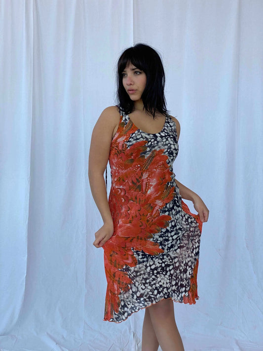 Vintage Floral Midi Dress - Balagan Vintage Deals