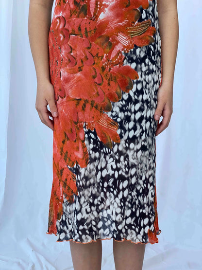 Vintage Floral Midi Dress - Balagan Vintage Deals