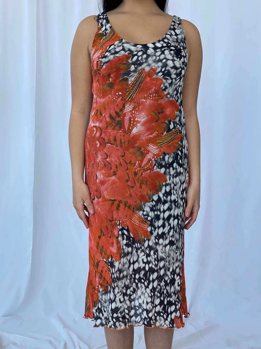 Vintage Floral Midi Dress - Balagan Vintage Deals