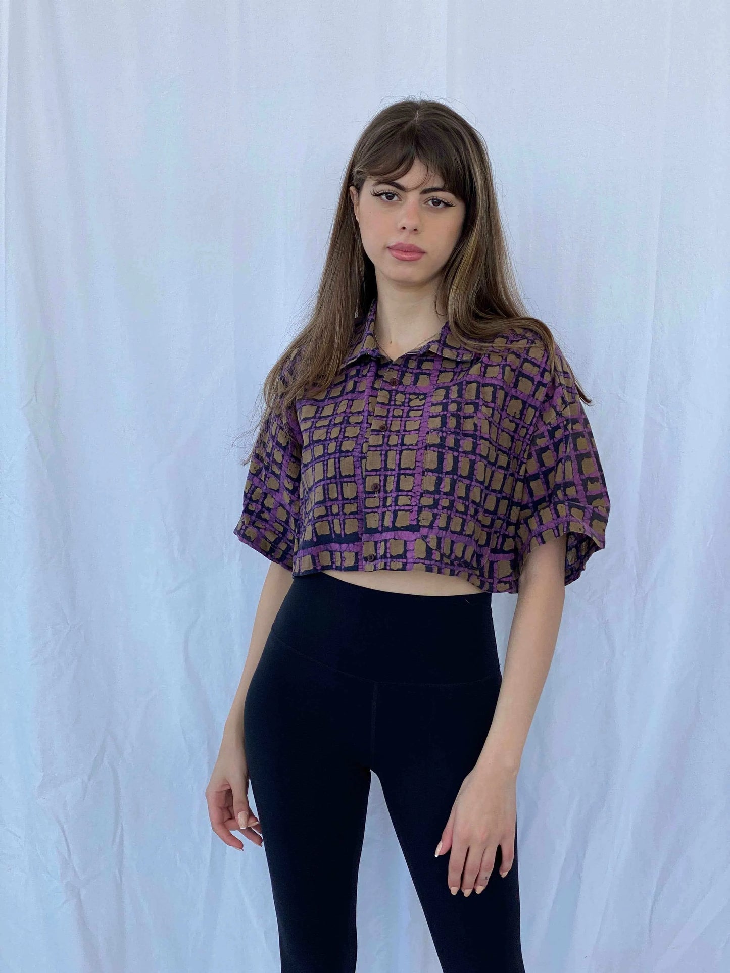 Vintage Frank Cropped Shirt - Balagan Vintage Cropped Shirt 90s, cotton, cropped, Cropped shirt, Mira, printed shirt