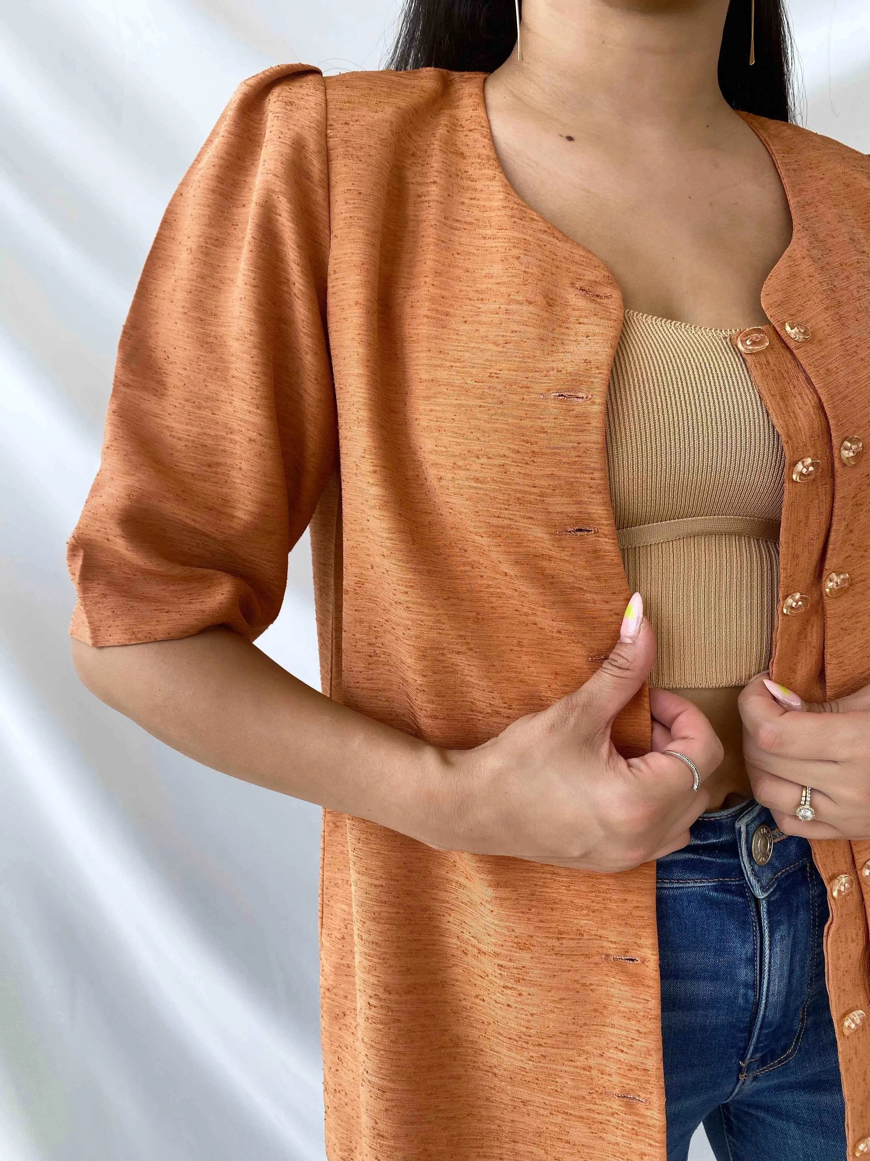 Vintage Handmade Blazer - Balagan Vintage Blazer 00s, 90s, blazer, Deals, formal, formal wear, half sleeve blazer, half sleeve shirt, streetwear, women, women top, Y2K