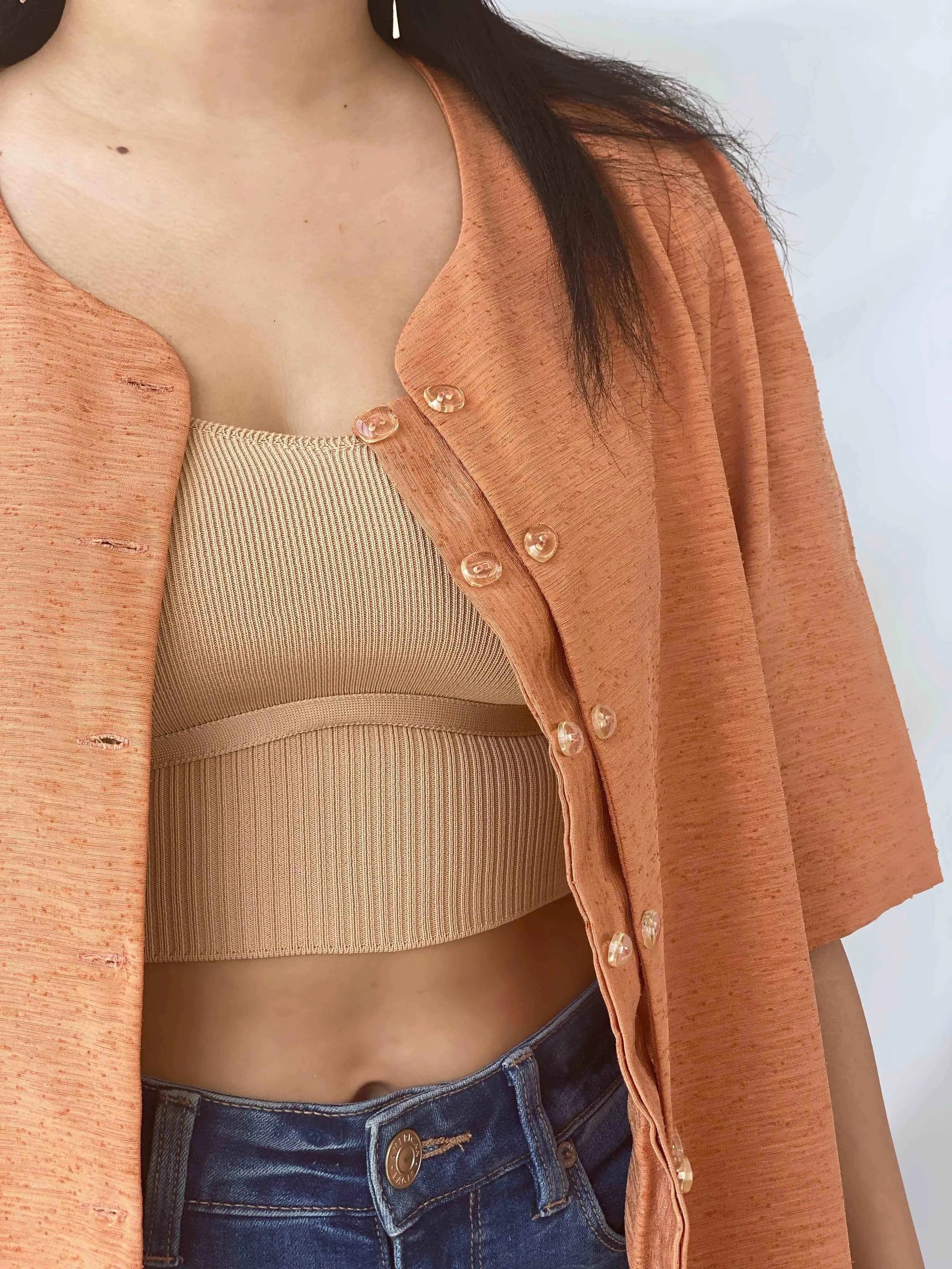 Vintage Handmade Blazer - Balagan Vintage Blazer 00s, 90s, blazer, Deals, formal, formal wear, half sleeve blazer, half sleeve shirt, streetwear, women, women top, Y2K