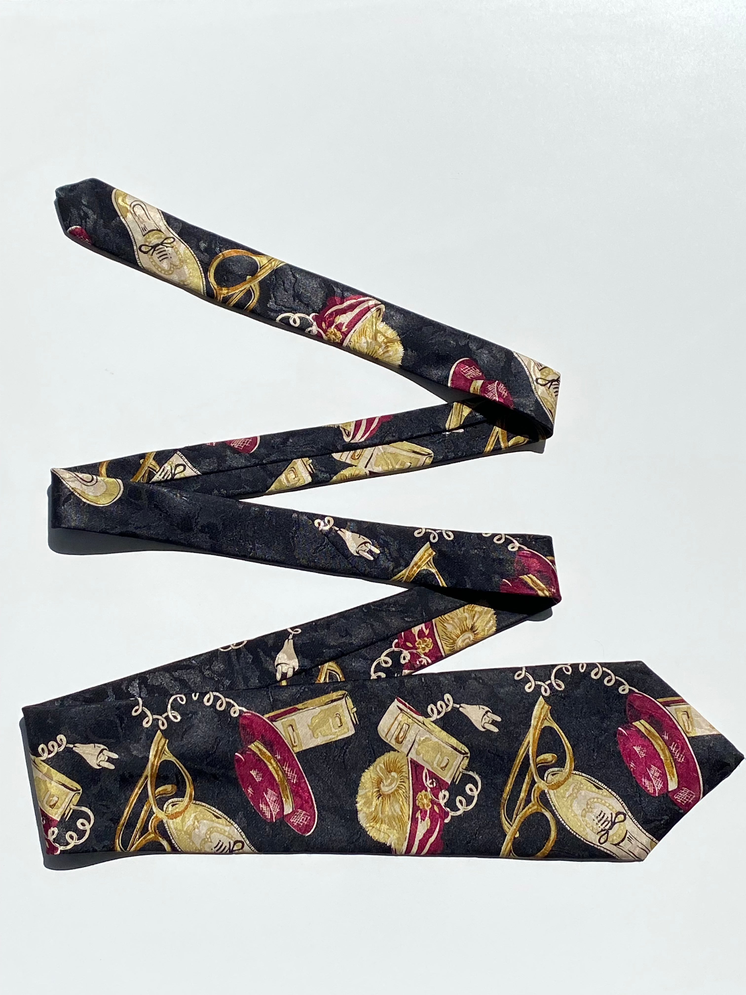 Vintage le château Printed Tie - Balagan Vintage Ties 00s, 90s, printed ties, tie, ties, vintage ties