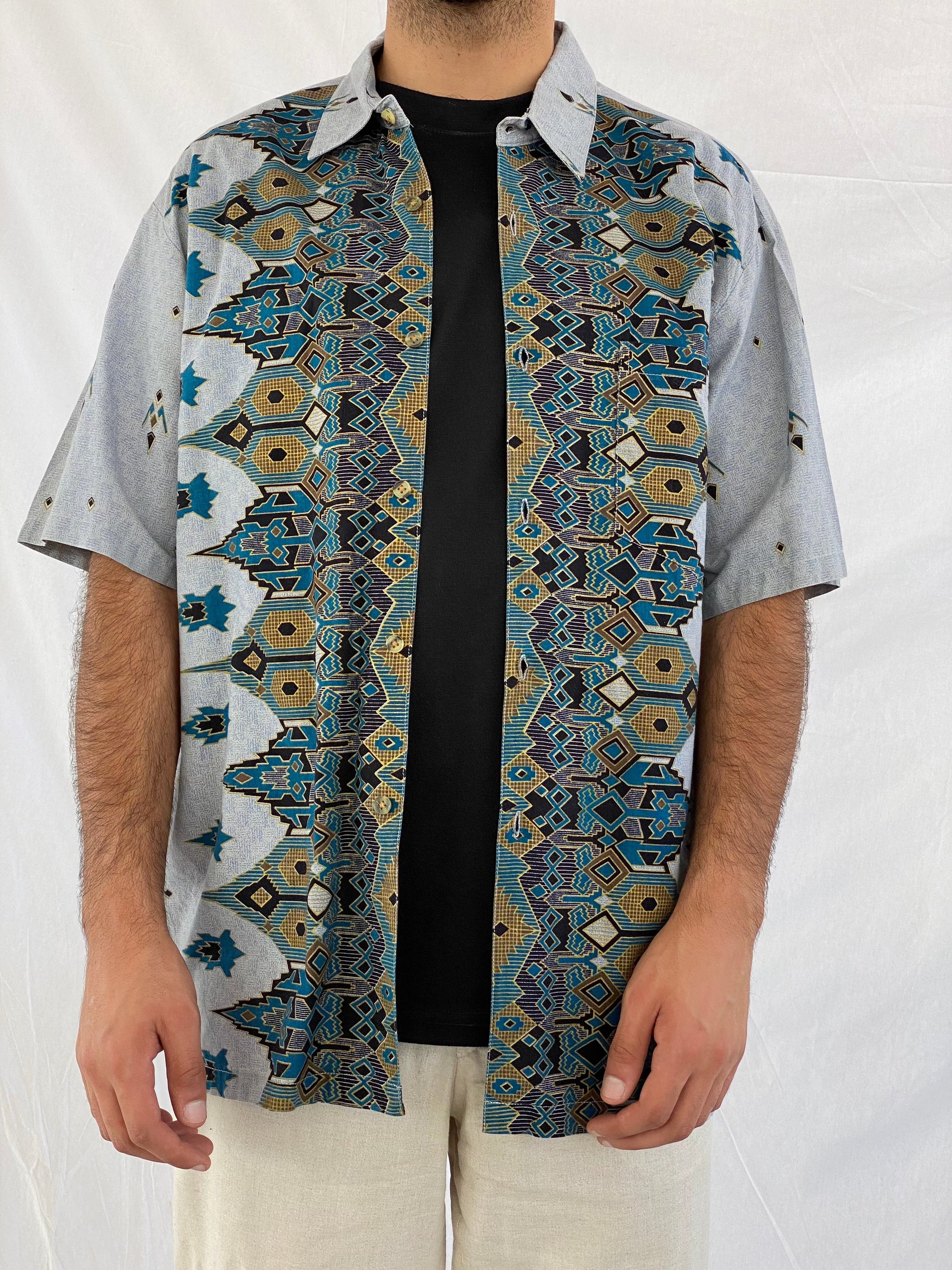 Vintage MARCIAL Shirt - Balagan Vintage Half Sleeve Shirt 00s, 90s, half sleeve shirt, streetwear, summer, summer prints, vintage, vintage prints
