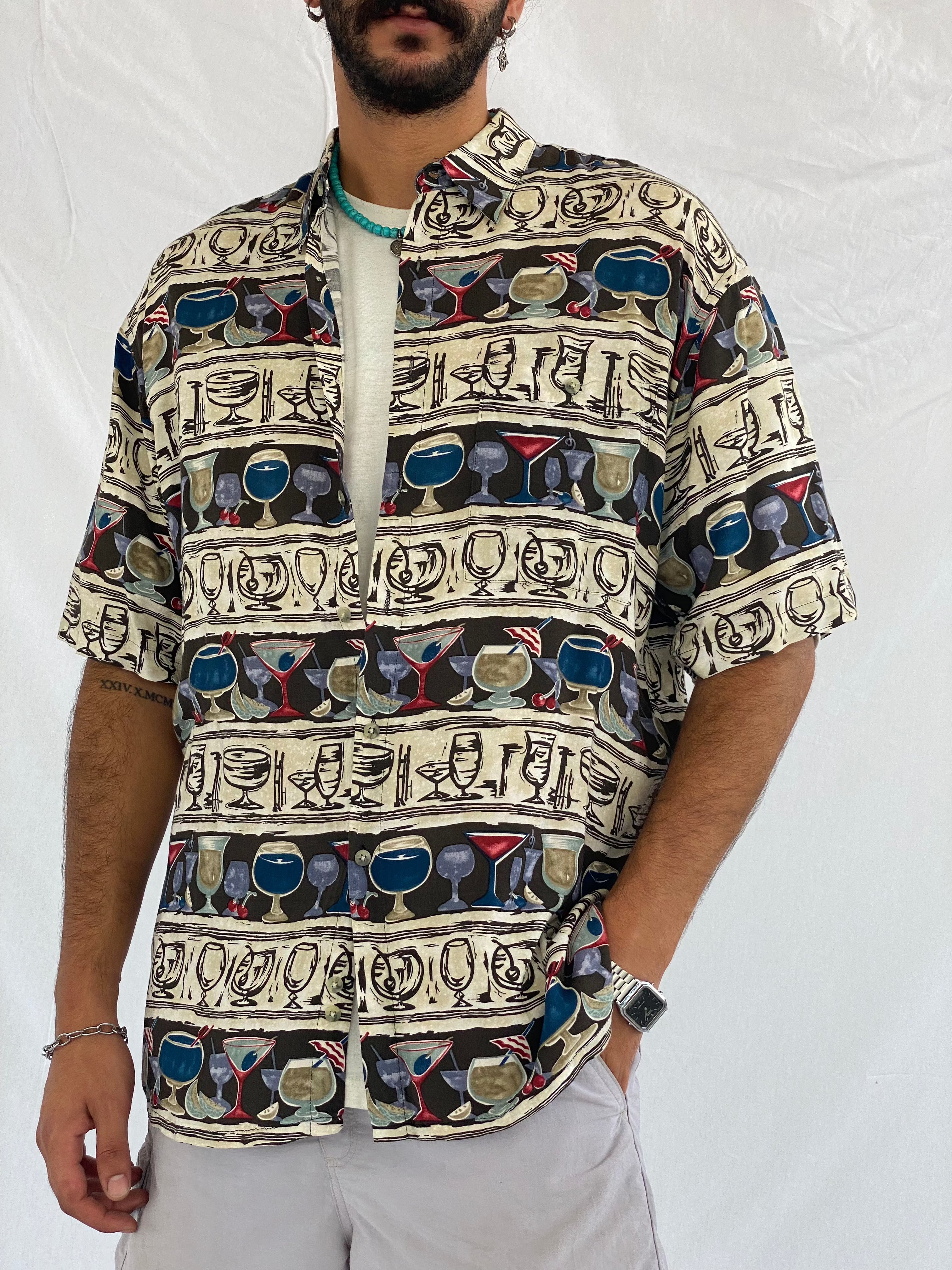 Vintage MARIO FERRARI Shirt - Balagan Vintage Half Sleeve Shirt graphic, half sleeve shirt, men, mens shirt, oversized, printed shirt, prints, retro, shirt, shirts, streetwear, summer prints, techno, techno wear, unisex, unisex shirts, vintage, women, women shirt
