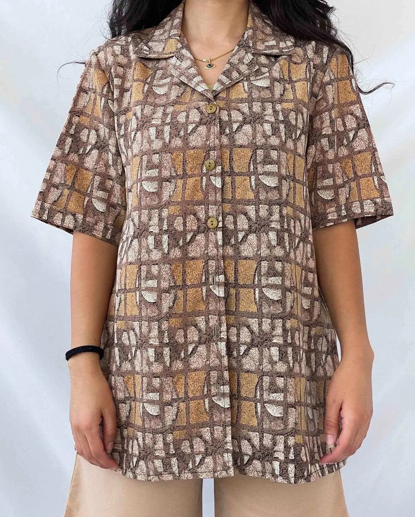 Vintage Printed Half Sleeve Shirt - M - Balagan Vintage Half Sleeve Shirt Deals, men, mens shirt, oversized, printed shirt, Rahmeh, shirt, shirts, streetwear, summer, unisex, unisex shirts, women shirt