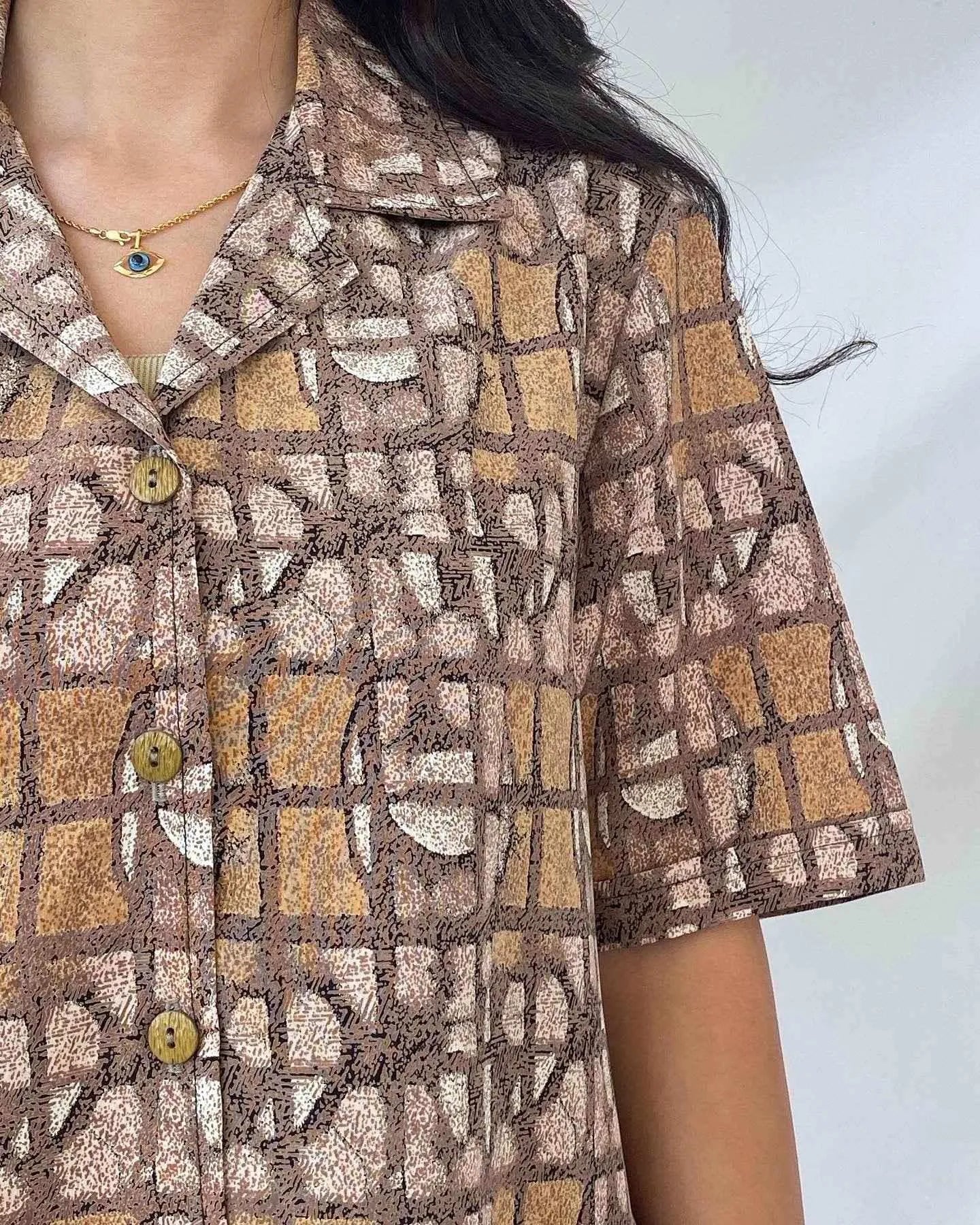 Vintage Printed Shirt - Balagan Vintage Half Sleeve Shirt Deals, men, mens shirt, oversized, printed shirt, Rahmeh, shirt, shirts, streetwear, summer, unisex, unisex shirts, women shirt
