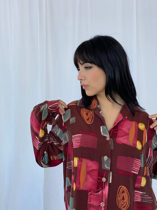 Vintage Printed Shirt - Balagan Vintage Full sleeve Shirt 90s, Deals, full sleeve shirt, printed shirt