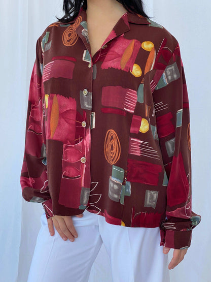 Vintage Printed Shirt - Balagan Vintage Full sleeve Shirt 90s, Deals, full sleeve shirt, printed shirt