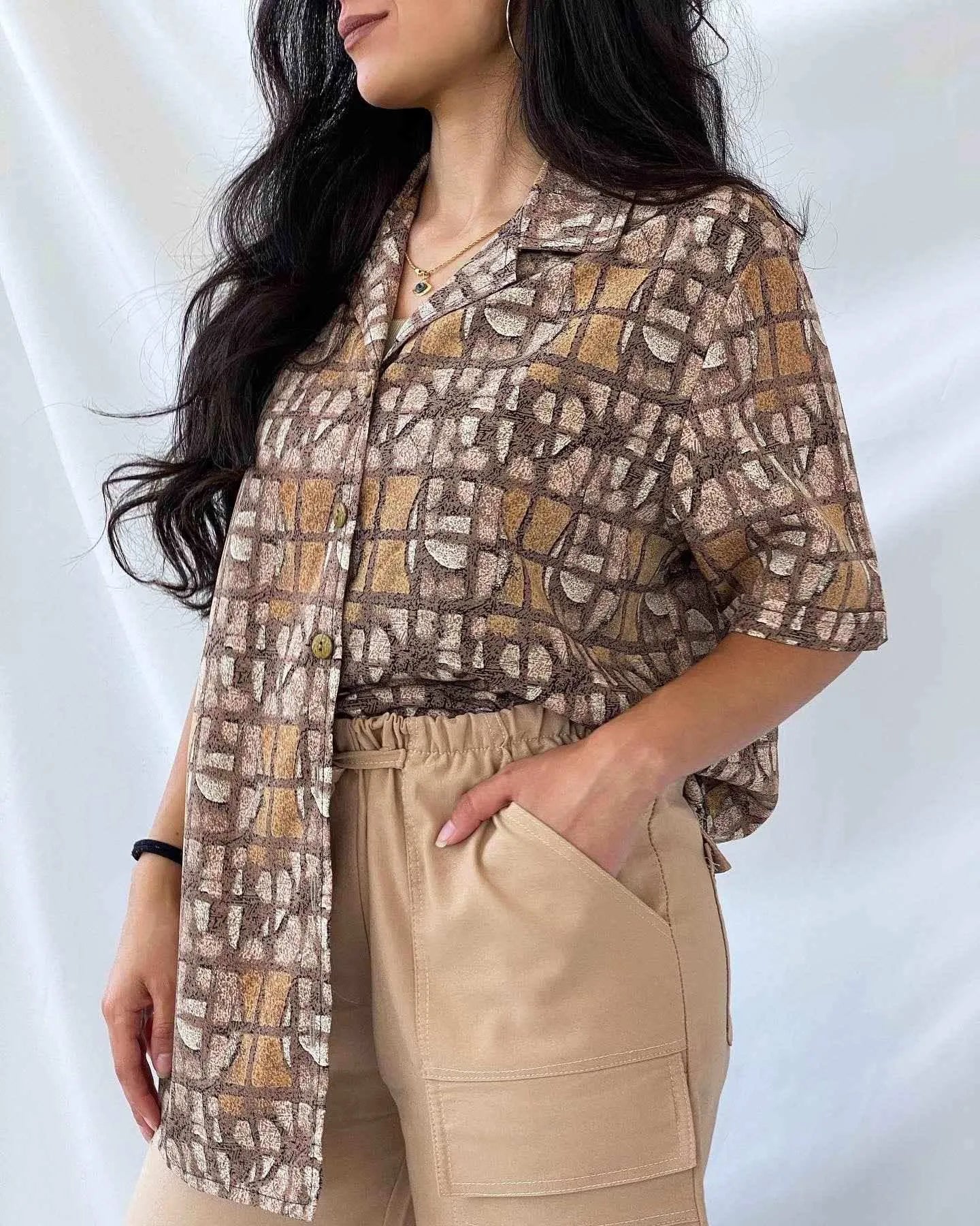 Vintage Printed Shirt - Balagan Vintage Half Sleeve Shirt Deals, men, mens shirt, oversized, printed shirt, Rahmeh, shirt, shirts, streetwear, summer, unisex, unisex shirts, women shirt