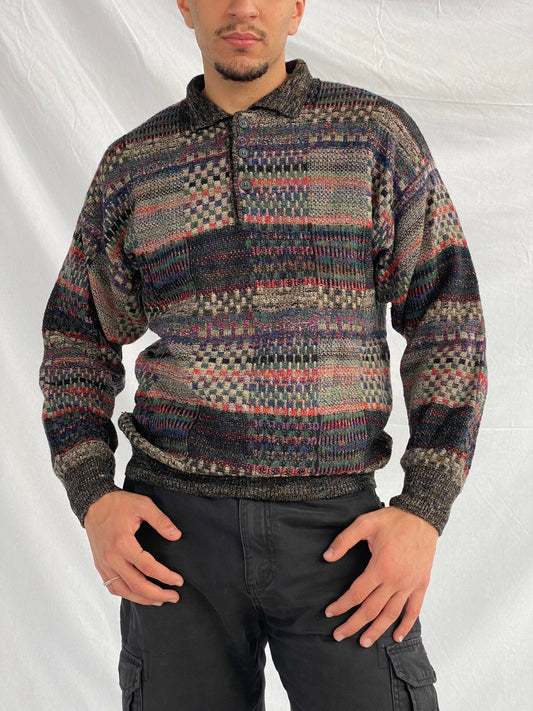 Vintage PROMAN Knitted Sweater - Balagan Vintage Sweater 00s, 90s, knitted, knitted sweater, men, outerwear, printed sweater, streetwear, vintage, vintage sweater, winter