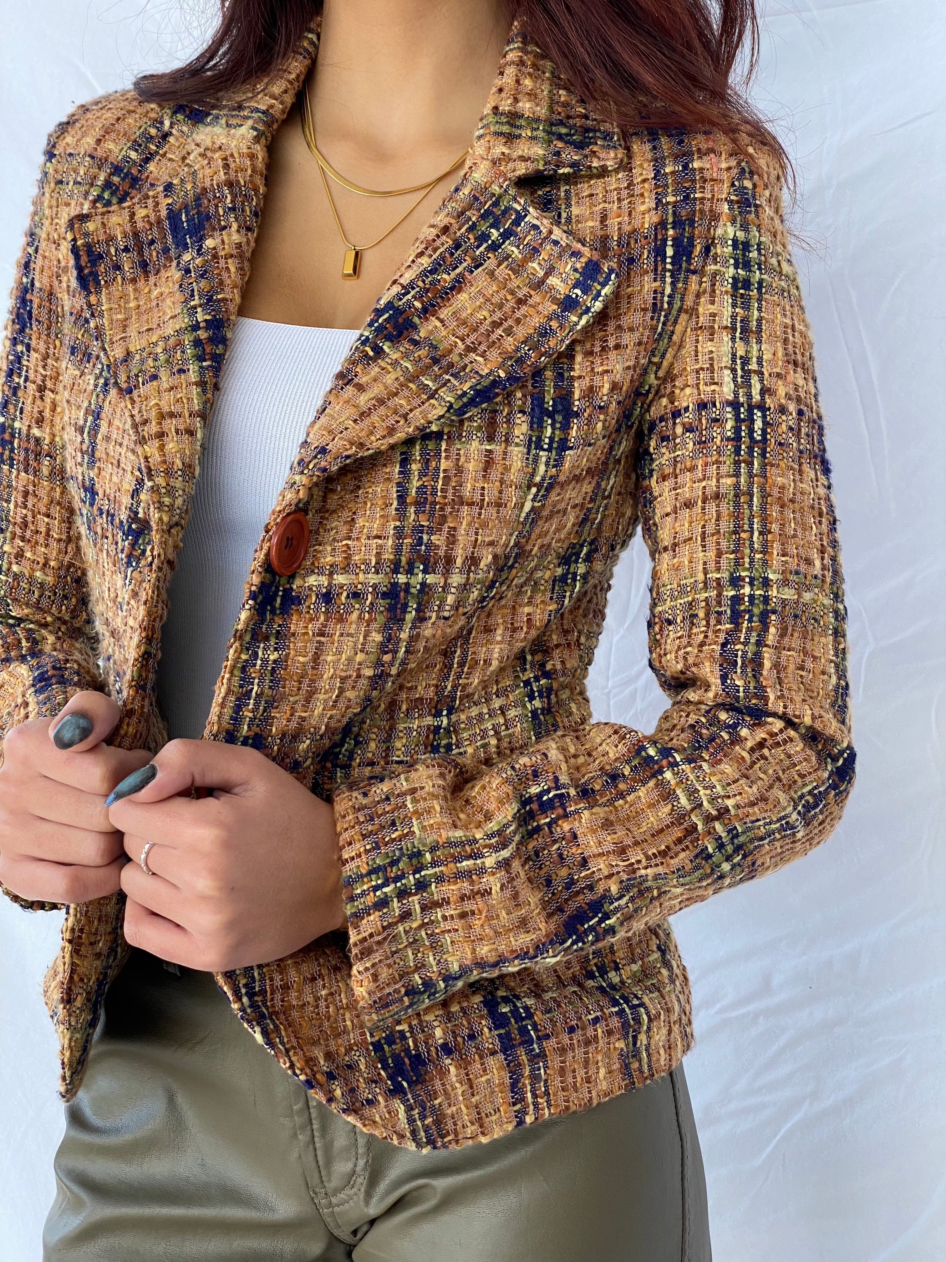 Vintage RE FOCUS Blazer - Balagan Vintage Blazer 90s, blazer, Deals, knitted, outerwear, vintage
