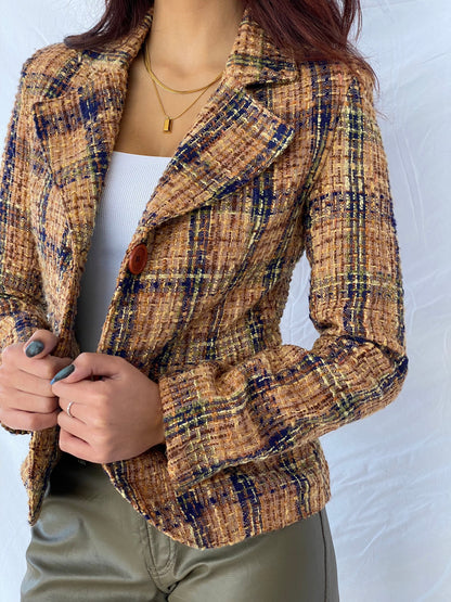 Vintage RE FOCUS Blazer - Balagan Vintage Blazer 90s, blazer, Coats&Jackets, Deals, knitted, outerwear, vintage, Women's Blazers