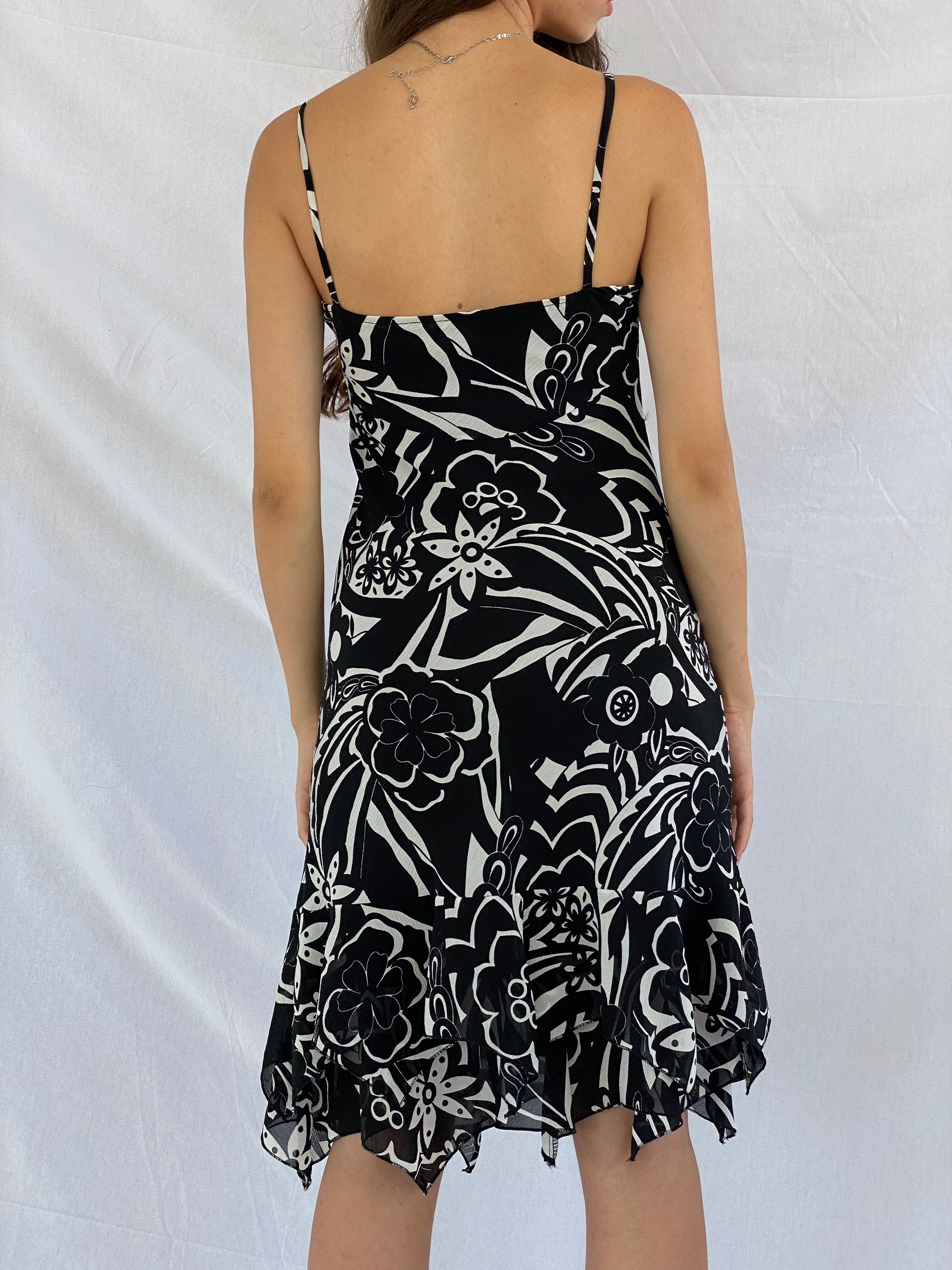 Vintage TORERO Midi Floral Dress - Balagan Vintage Midi Dress 00s, 00s dress, 90s, 90s dress, black dress, Deals, dress, floral dress, floral print, flower pattern, midi dress, Rahmeh, spaghetti strap dress, summer, summer prints, vintage, vintage dress, women