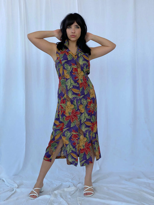 Vintage Vany Dress - Balagan Vintage Midi Dress 90s, floral, midi dress