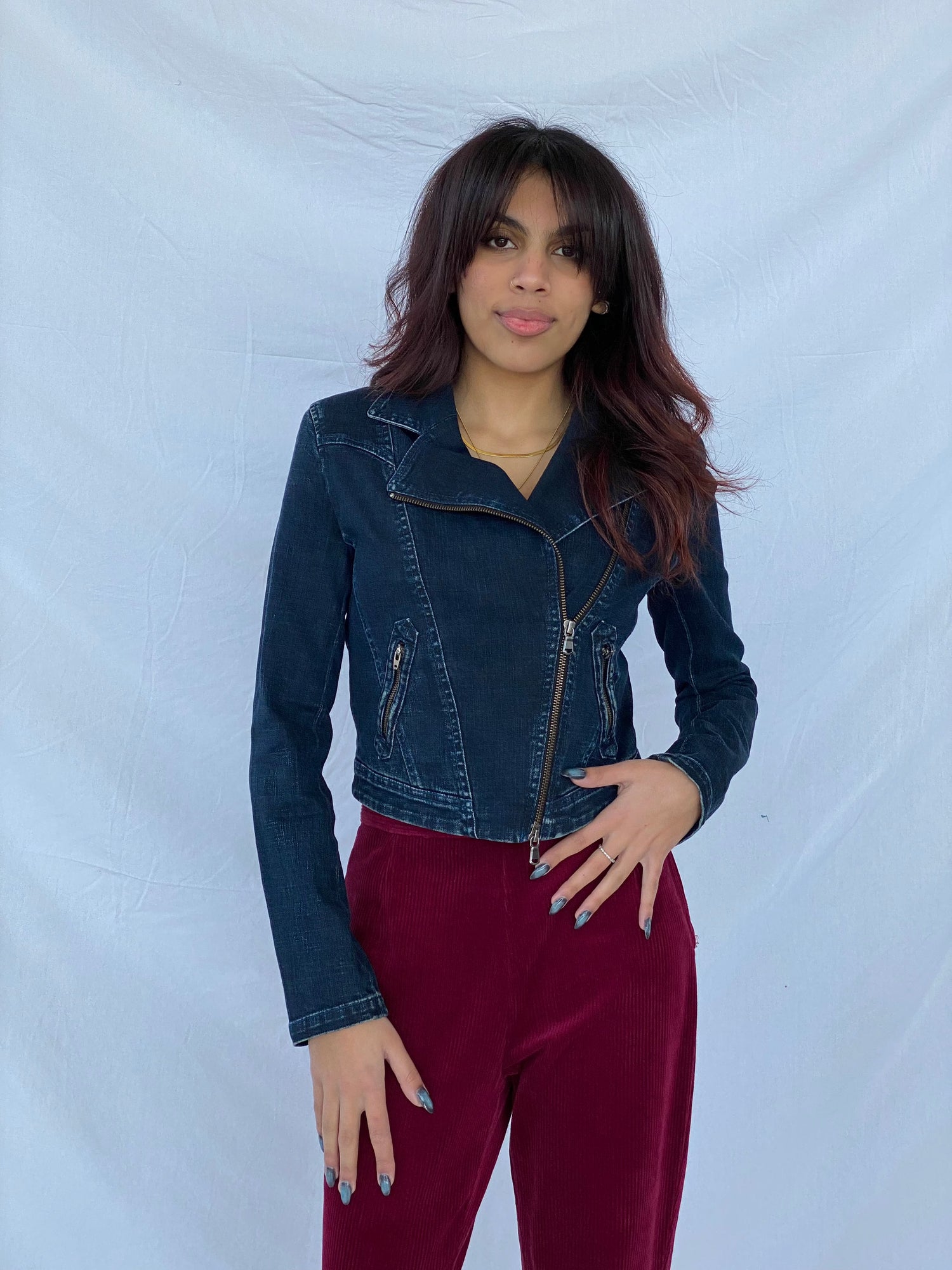 Vintage Y2K Amass Cropped Denim Jacket - Balagan Vintage Denim Jacket 00s, 90s, Coats&Jackets, Deals, denim, outerwear, vintage, Women's Denim Jackets