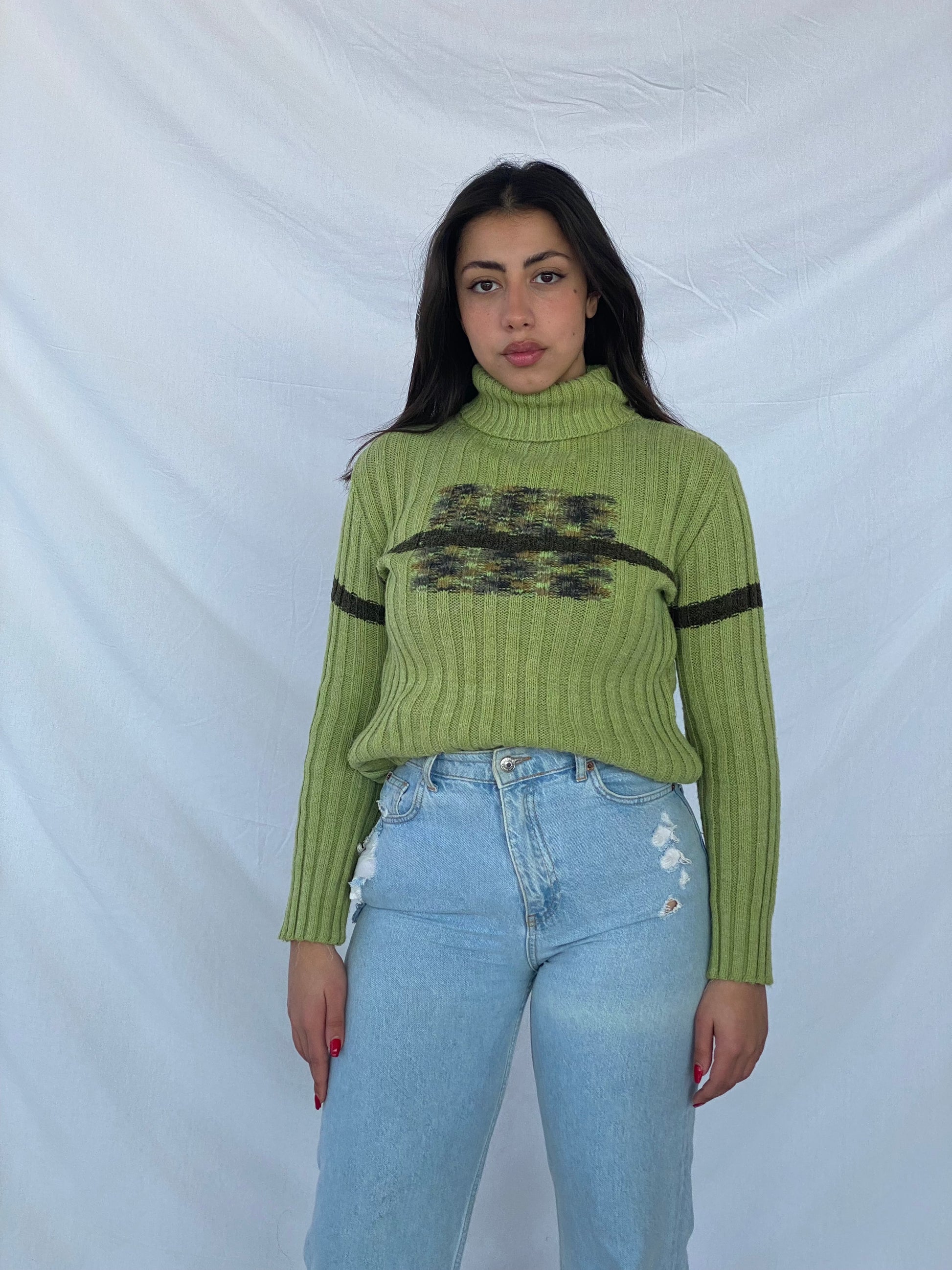 Vintage Y2K High Neck Sweater - Balagan Vintage Full Sleeve Top 90s, full sleeve top, outerwear, vintage