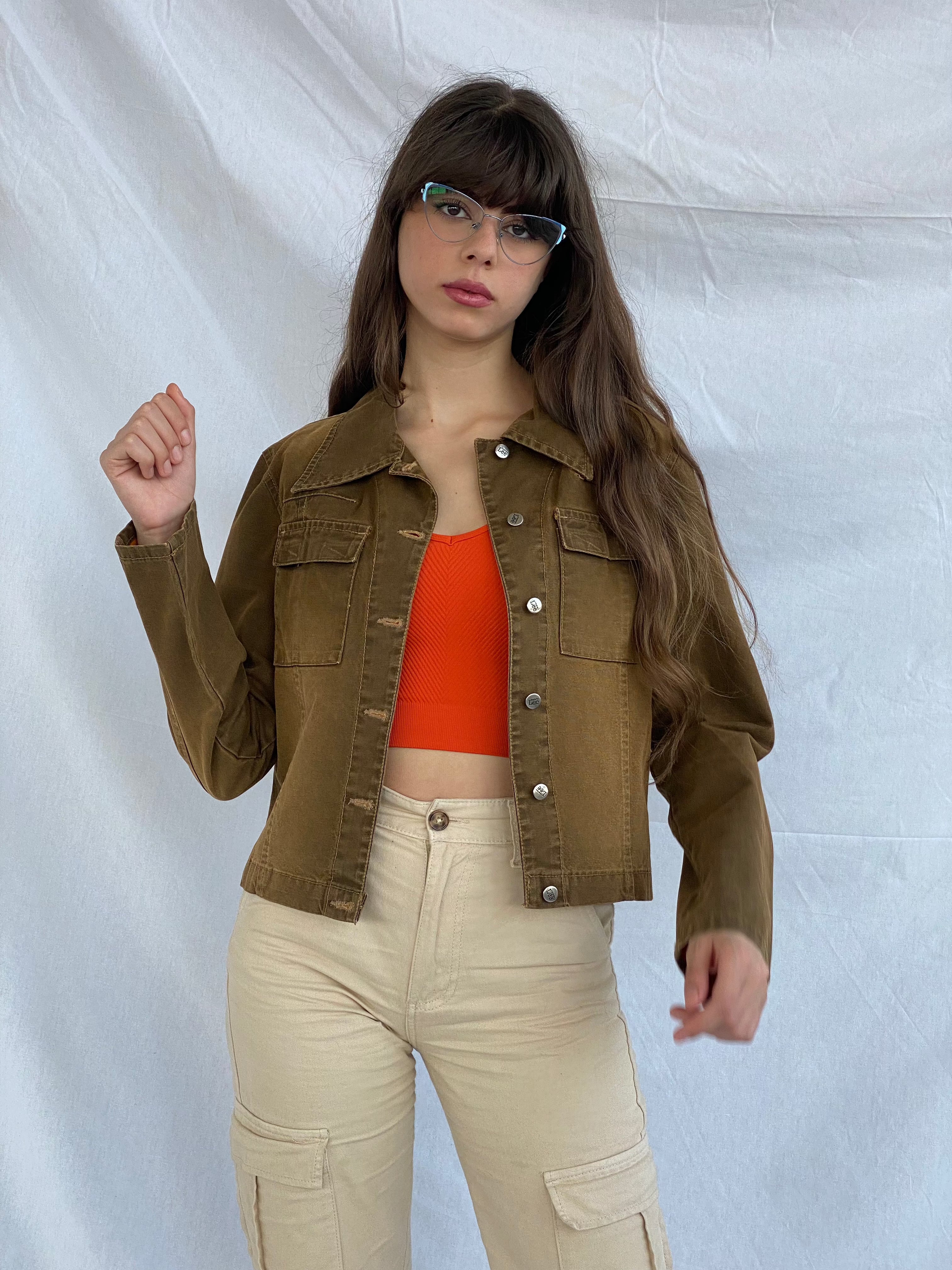 Vintage Y2K Lee Denim Jacket - Balagan Vintage Denim Jacket 80s, 90s, denim, lee, lee jacket, outerwear, reworked vintage, vintage jacket, vintage lee, women, Y2K