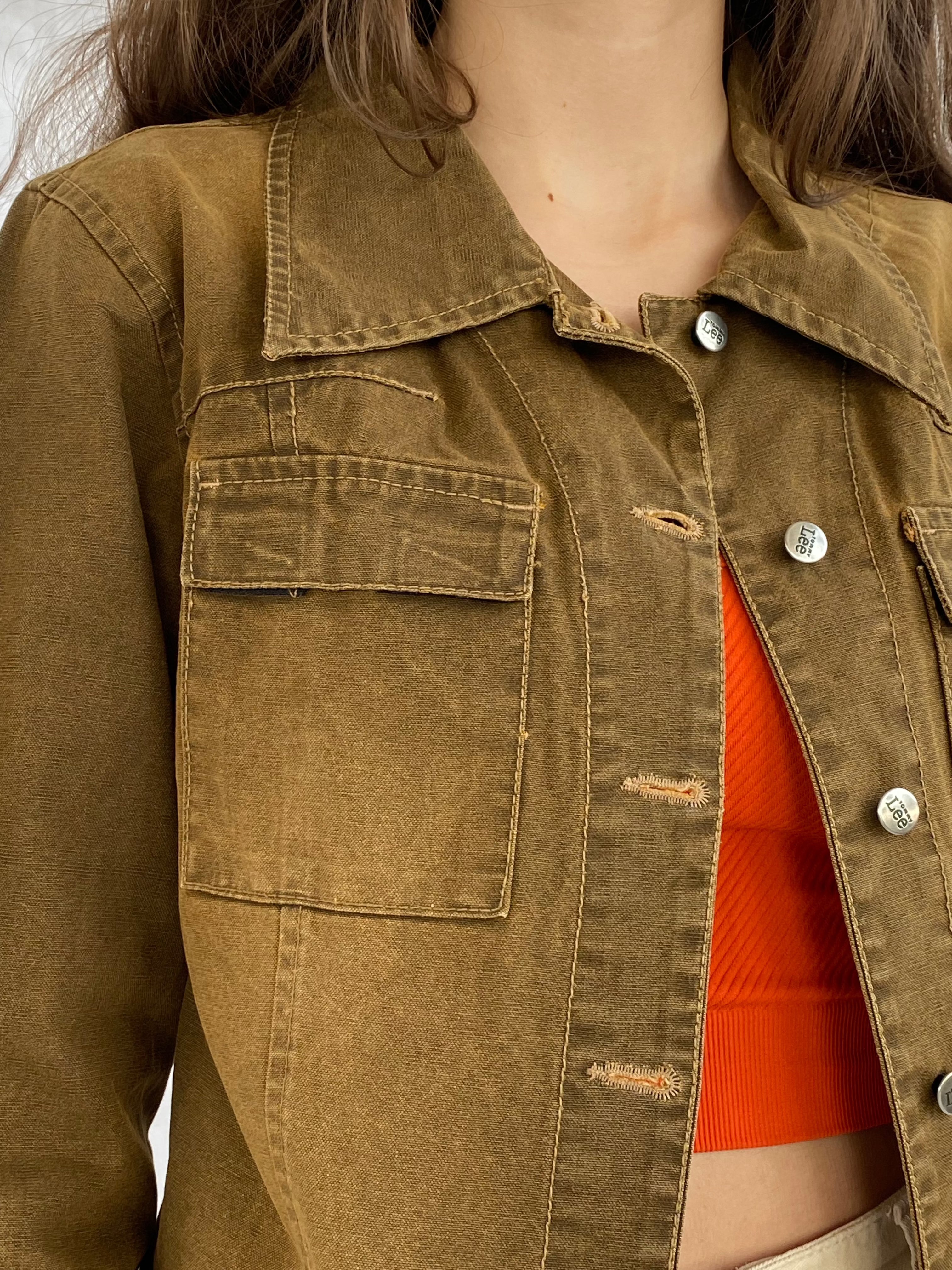 Vintage Y2K Lee Denim Jacket - Balagan Vintage Denim Jacket 80s, 90s, denim, lee, lee jacket, outerwear, reworked vintage, vintage jacket, vintage lee, women, Y2K