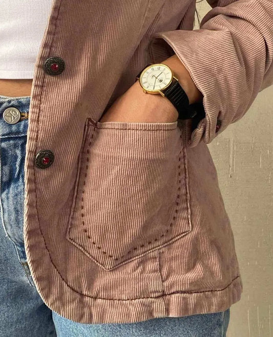 Vintage Y2K Tommy Hilfiger Denim Corduroy Blazer - Balagan Vintage Blazer 00s, blazer, Coats&Jackets, corduroy blazer, Deals, denim, Tommy hilfiger, vintage, winter, women, Women's Blazers, Women's Denim Jackets, Y2K