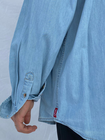 Wrangler Denim Shirt - Balagan Vintage Full Sleeve Shirt 90s, Deals, denim, outerwear, shirt, vintage, wrangler