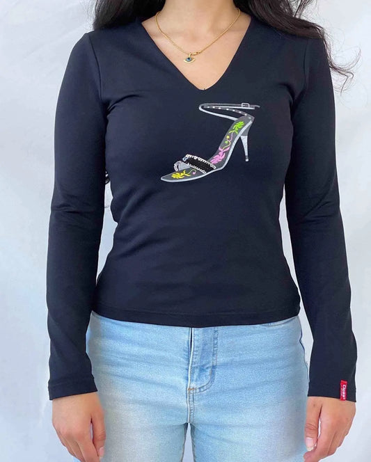 Y2K Closs Style Top - Balagan Vintage Full Sleeve Top Deals, Rahmeh, Top