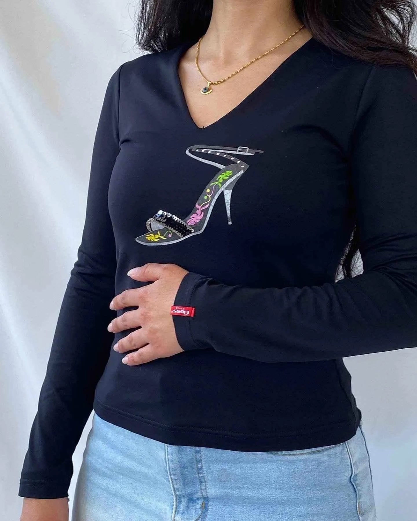 Y2K Closs Style Top - Balagan Vintage Full Sleeve Top Deals, Rahmeh, Top